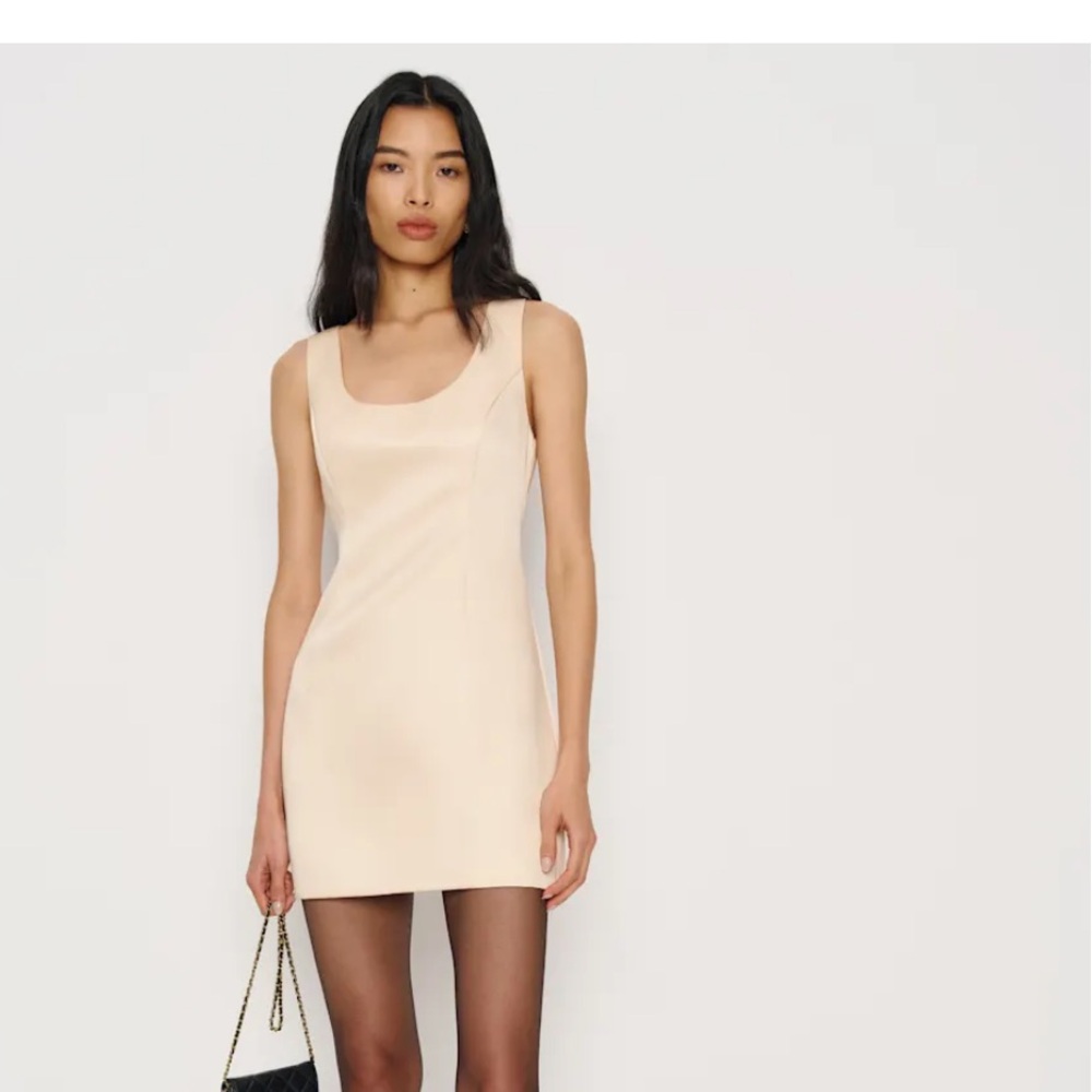 Reformation Franceska Cream Mini Dress
